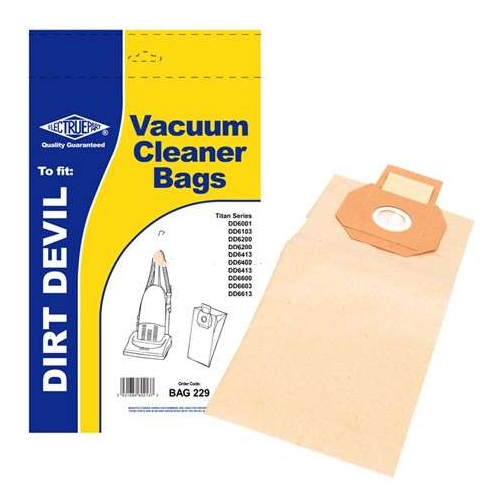 Replacement Vacuum Cleaner Bag For Dirt Devil 250 Pack of 5 Type: 05