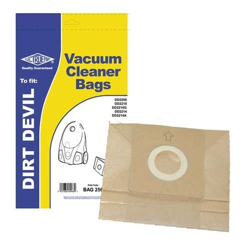 Replacement Vacuum Cleaner Bag For Dirt Devil DD2210G Pack of 5 Type: 22