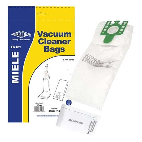 Replacement Vacuum Cleaner Bag For Miele S7000 Pack of 5 Type:U