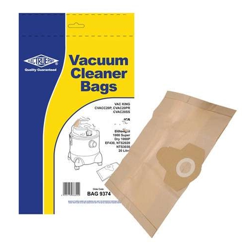 5x DustBags Clarke 20 Litre Fits Many Canister Vacuums(Check Bin Ltr Capacity)