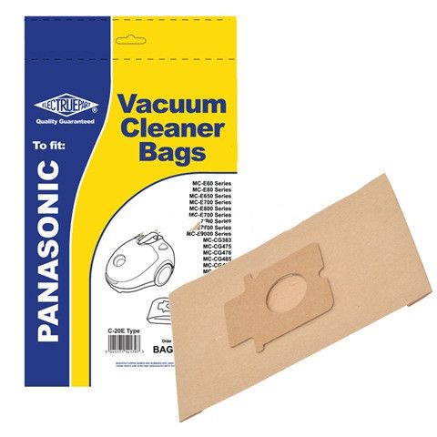 Vacuum Dust Bags for Panasonic MC E655 MC E659 MC E66 Pack Of 5 C 20E Type