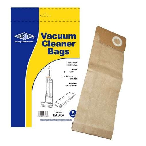 Vacuum Cleaner Dust Bags for Karcher CV36 CV46/2 CW50 Pack Of 5 Karcher Type