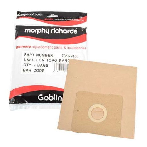 5 x Goblin Vacuum Cleaner Bags For Morphy Richards Topo Compact 73158