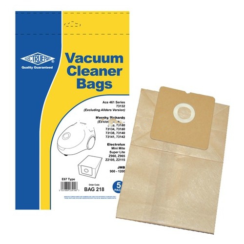 Replacement Vacuum Cleaner Bag For Morphy Richards 73139 Pack of 5 Type:E67