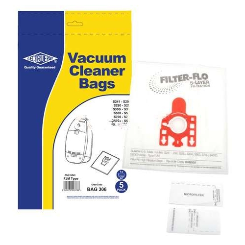 5 x Replacement Dust Bags For Miele Complete C3 Allergy PowerLine Type:FJM