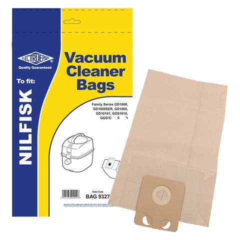 Replacement Vacuum Cleaner Bag For Nilfisk Family Basis Delux Pack of 5