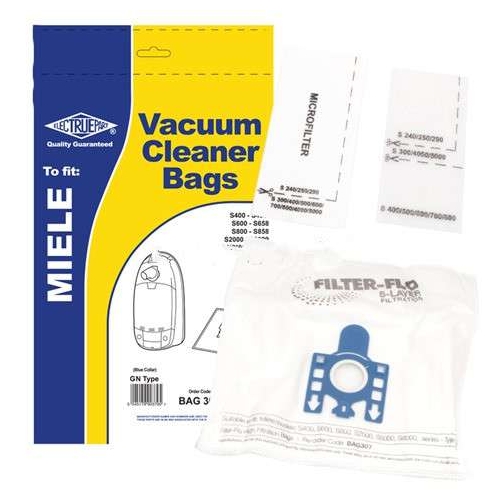 5 x Dust Bags For Miele Complete C3 Extreme Powerline SGDC1 & Filter Type:GN