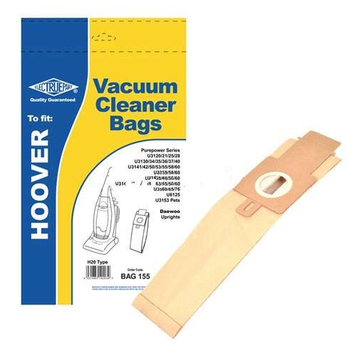 Replacement Vacuum Cleaner Paper Bag For Hoover U3128 Pack of 5 Type:H20