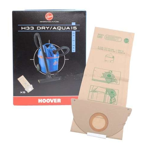 Original Hoover Aquaclean Wet N Dry S5125 001 Vacuum Cleaner Bag Pack of 5